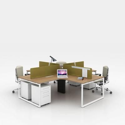 Amazing Furniture Modular 120 Degree Office Desk 3 Person Workstation