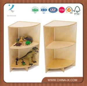 Kids Outside Corner Storage Unit with Curved Shelves