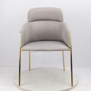 Golden Net Red Leisure Chair Makeup Chair Stainless Steel Armchair Italian Post-Modern Chair Negotiation Chair Milk Tea Chair