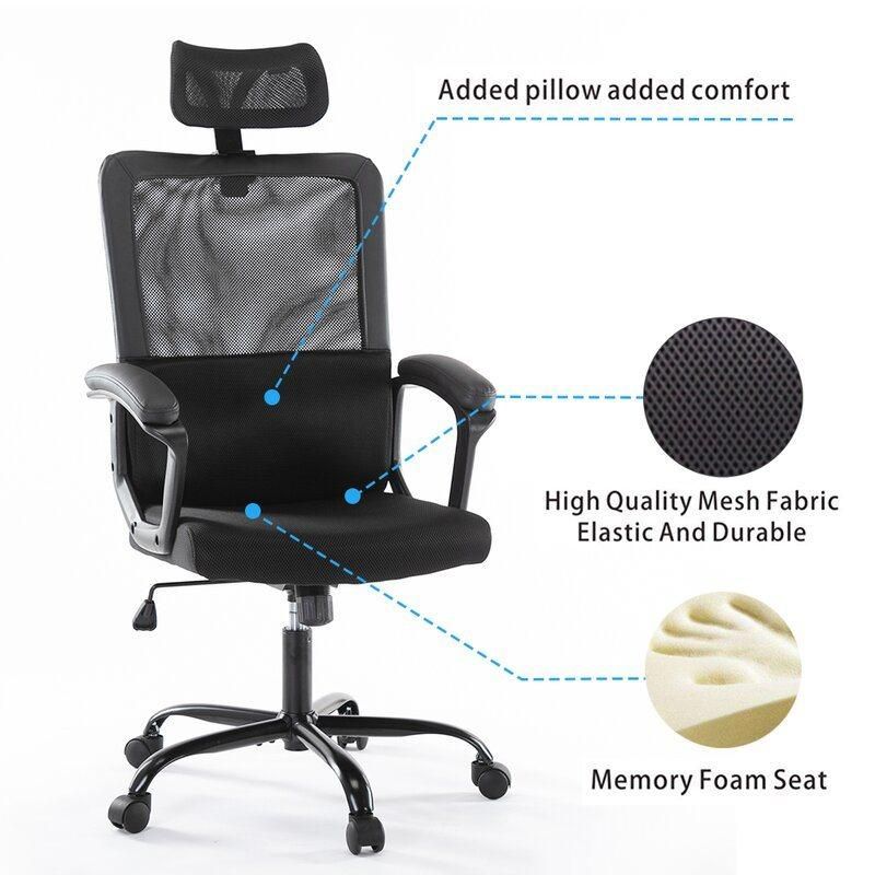 High Backrest Mesh Design Ergonomic Swivel Office Meeting Chair
