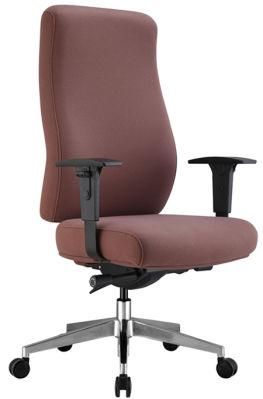 350mm Aluminum Base PU Castor Class 4 Gas Lift Adjustable PU Arms Fabric Upholstery for Seat and Back Chair