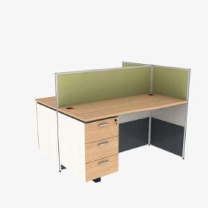 Modern Style T Shape 2 Persons Staff Partition Workstations Desk