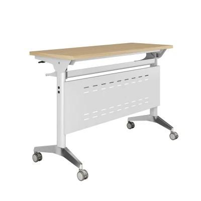 Elites Movable Folding Stackable Folding Sliding Study Conference Meeting Office Table Training Desk School Student Desk