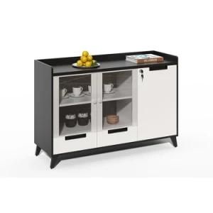 Safe Glass Swing Filing Tea Cabinet Set with Adjutable Powder Coating Legs