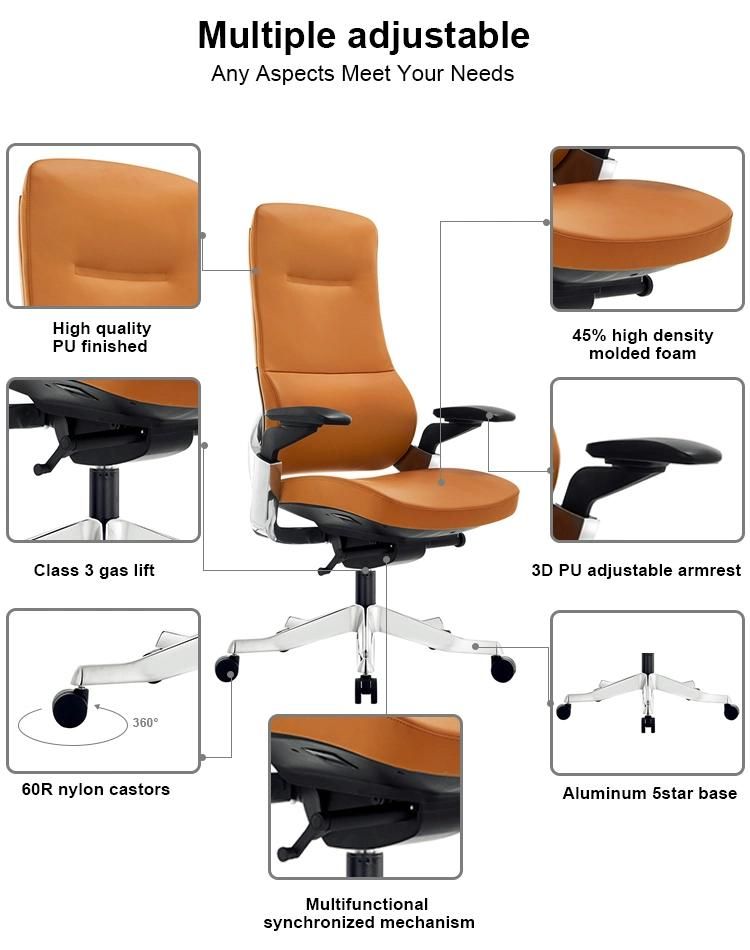 High Back Ergonomic Chair Leather Chair Boss Chair Bionics