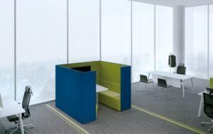 Privacy Discussion Meeting Booth for Office Public Area Acoustic Partition Sofa