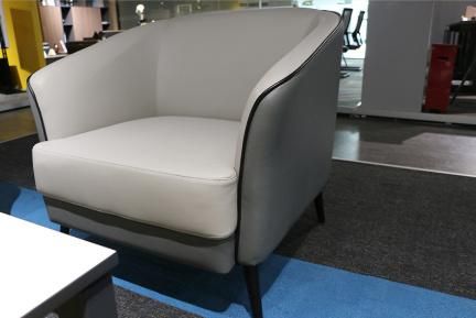 Italian Living Room Furniture Arcuate Modern Comfortable Leather Sofa for Office
