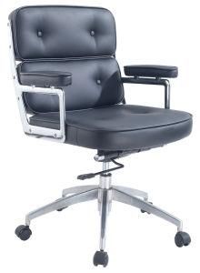Low Back Modern Popular Reception Tufted Aluminium Alloy Legs Chair