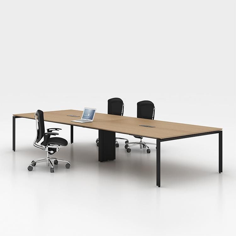 Luxury Boardroom Conference Table Tempered Glass Negotiation Desk