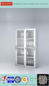 Two Sliding Steel Framed Storage Cabinet with Replaceable Cam Lock