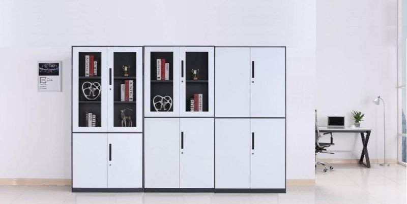 Durable Metal File Cupboard for Office Glass Steel Cabinet Prices