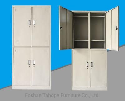 Factory Iron Clothes Office Metal Filing Steel Storage Cabinet with 4 Doors