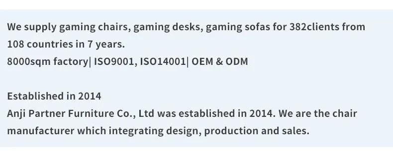 Factory OEM Gaming Office Chair with Customer Logo 84*65*28cm