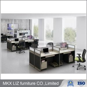 Hot Sale 4 Person Office Screen Cubicle Workstation with Glass Partition (CP65I-4)