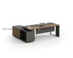 L Shaped Wooden Executive Desktop Tempered Modern Office Furniture