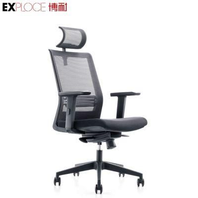 Black Rotary School Visitor Plastic Office Furniture Modern Chair Fabric with High Quality