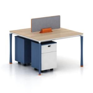 Panel Metal Office Desk with Movable 2 Drawer Filing Cabinets Executive Desk Set