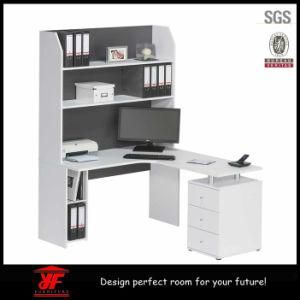 Home Office Furniture White Computer Desk with Bookcase