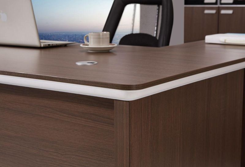 Hot Sale E1 MDF L Shaped Wooden Office Executive Desk
