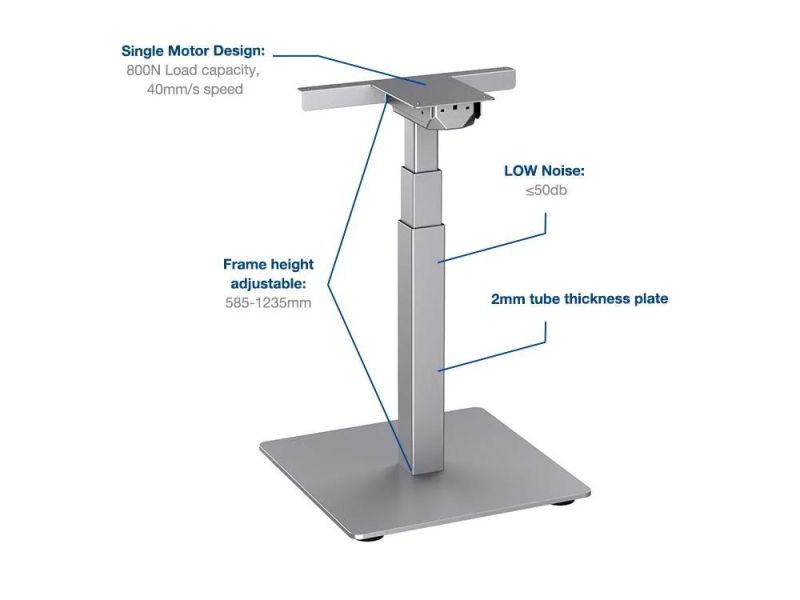 Jiecang One Leg Simple Electric Sit to Stand Smart Table Office Height Adjustable Coffee Table