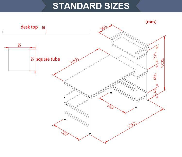Affordable Price Factory Direct Home Office Computer Desk Writing Table Melamine Computer Desk