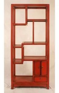 Chinese Antique Furniture Red Shelf Lwa369