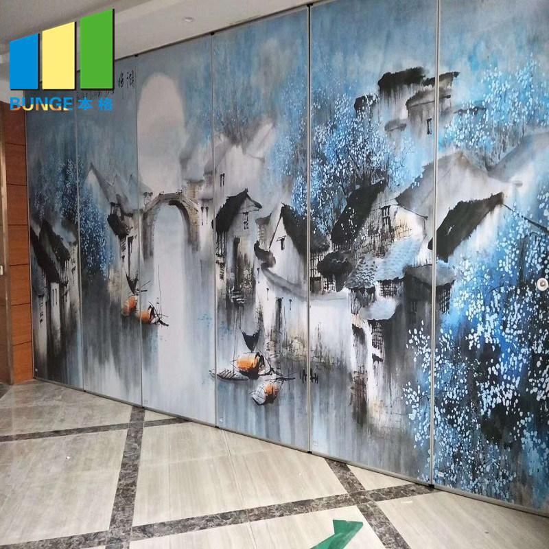 Latest Design Aluminium Frame Office Folding Wooden Soundproof Movable Partition