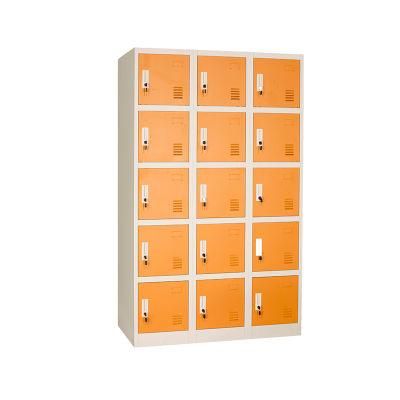 5 Tier 15 Door Lockers Steel Wardrobe Cupboard Style Locker