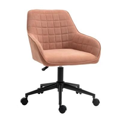 Elegant Design Upholstery Velvet Fabric Armrest Office Ergonomic Task Chair