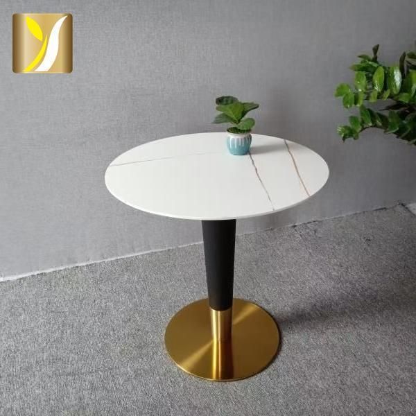 Stainless Steel Base Marble Top Coffee Table Living Room Furniture Side Table for Home Hotel