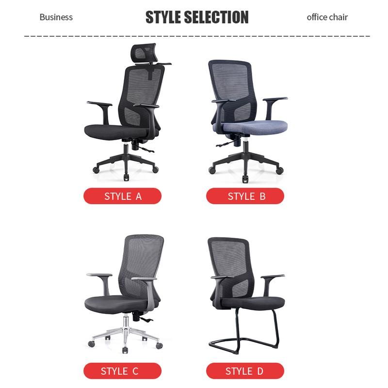 in Stock Wholesale Market Multi-Function Metal Frame Handlebars Armrest Nylon Rotating Office Chair