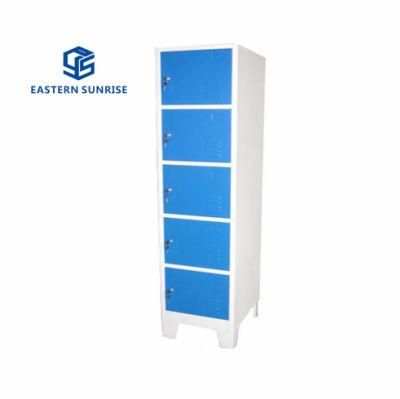 Color Customized Storage Cabinet Locker with Feet and 5 Doors for School/Gym/Office