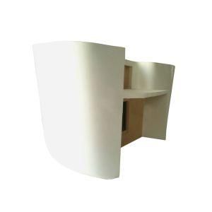 Modern White Reception Desk Segmented Reception Desk Large U-Shaped Reception Desk