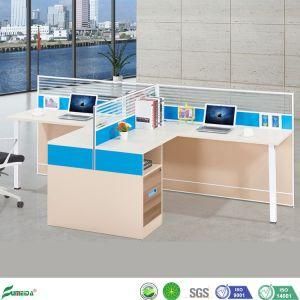 High Grade Wood Office Furniture Partitions Workstation for 2 Seats