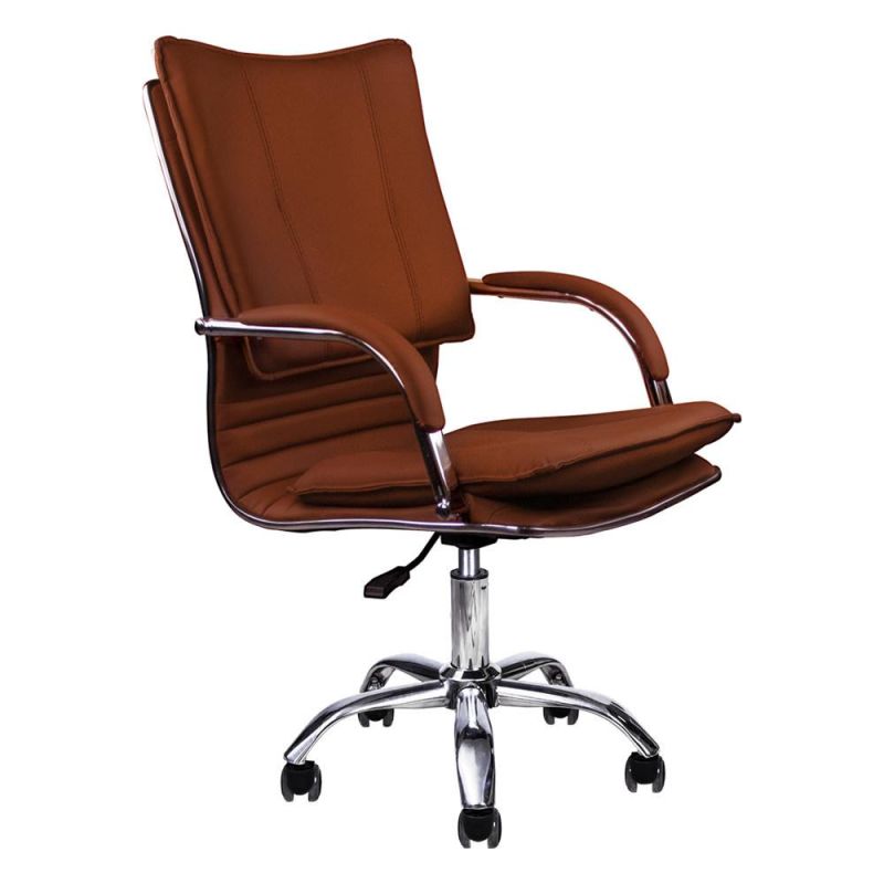 Lisung Modern High Back Chrome Based Leather Office Chair