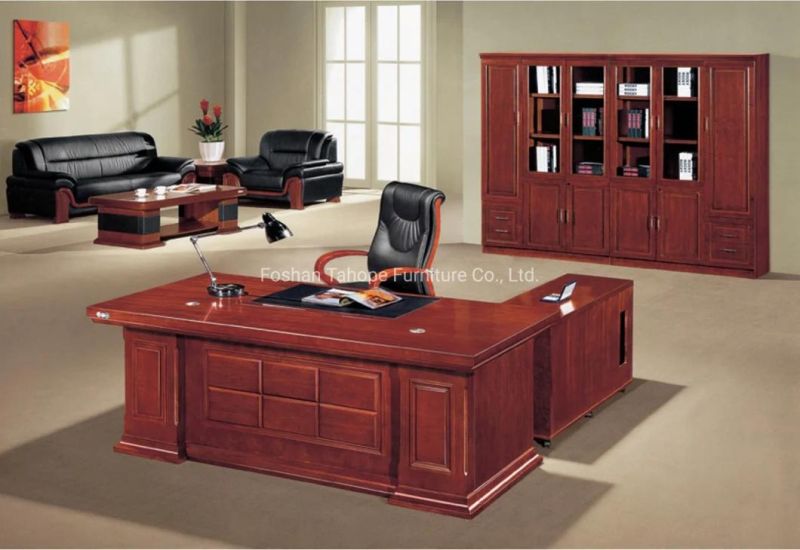 Elegant Wooden Antique Office Boss Manager Executive Table