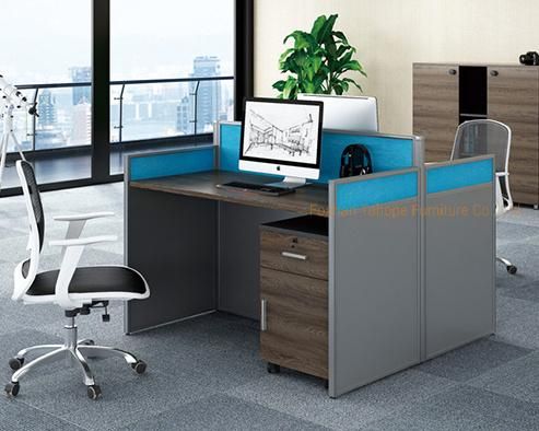 Simple Office Furniture Partition Face to Face 2 Seater Staff Workstation
