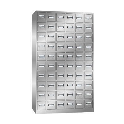 60 Drawers Stainless Steel Hospital Pharmacy Multi Drawers Drug Cabinet