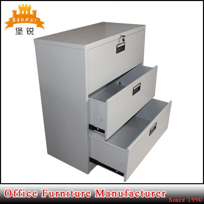 Knock Down Furniture Durable 3 Drawer Metal Filing Cabinet