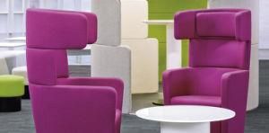 Modern Fabric Information Island Office Chair Reception Room Sofa Lounge