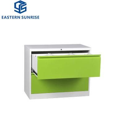 Wide Metal 2 Drawer Lateral File Cabinet