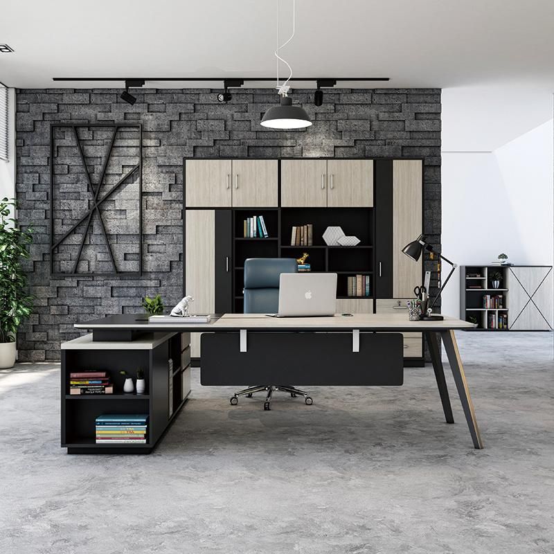 Modern Office Furniture Aluminum Leg Chairman Executive Table Wholesale