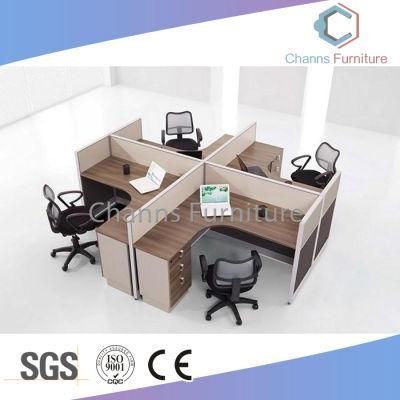 Modern Office Furniture Round Shape 4 Seats Workstation (CAS-W31457)