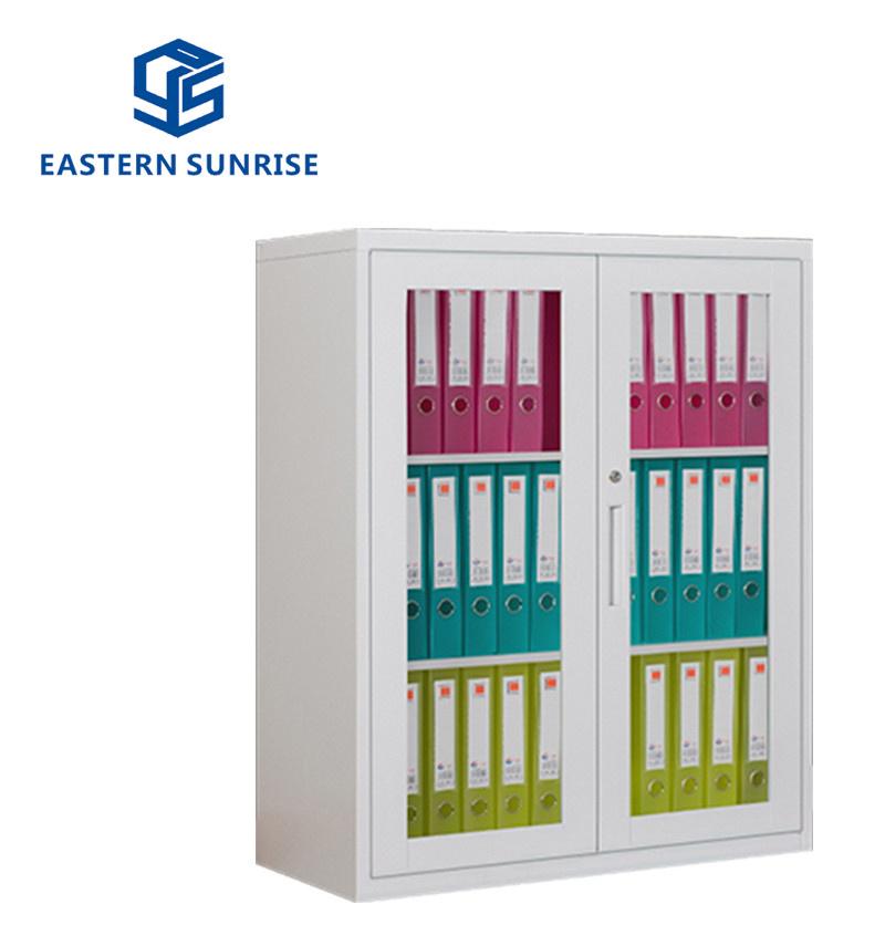 High Quality Metal Office Storage Cabinet with Glass Door