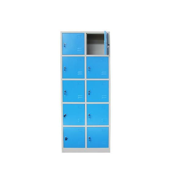 Fas-154 Steel Furniture 10 Door Locker Metal Locker Storage Flat Gym Staff Lockers