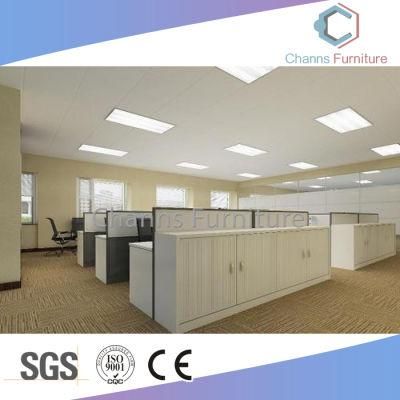 Traditional Design White Office Table Wood Workstation with Partition (CAS-W31431)