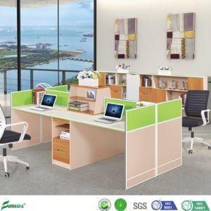 Office Cubicle Curved Work Station Desk High Quality 4 Person Workstation (AP1707-4)