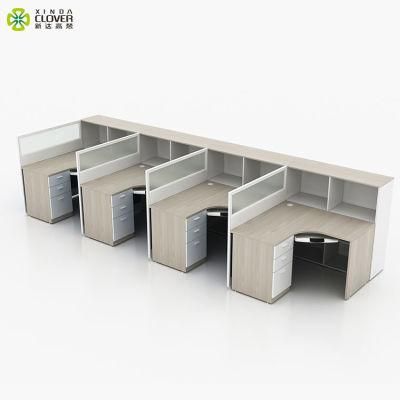 Commercial Office Furniture Wholesale High L Shaped Office Cubicles Desk Workstation for 4 Seats