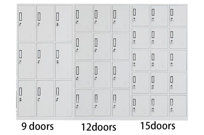 Modern Steel 12 Doors Multifunction Locker Metal Large Storage Cabinet