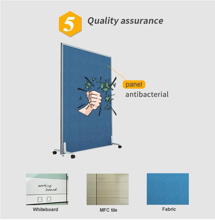 Hospital Folding Medical Curtain Hospital Bed Screen with Wheels